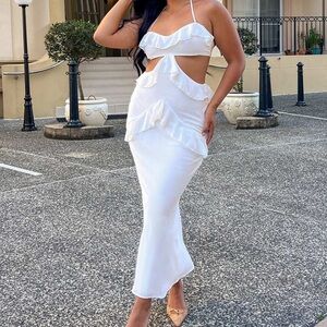 Beginning Boutique White Maxi Dress